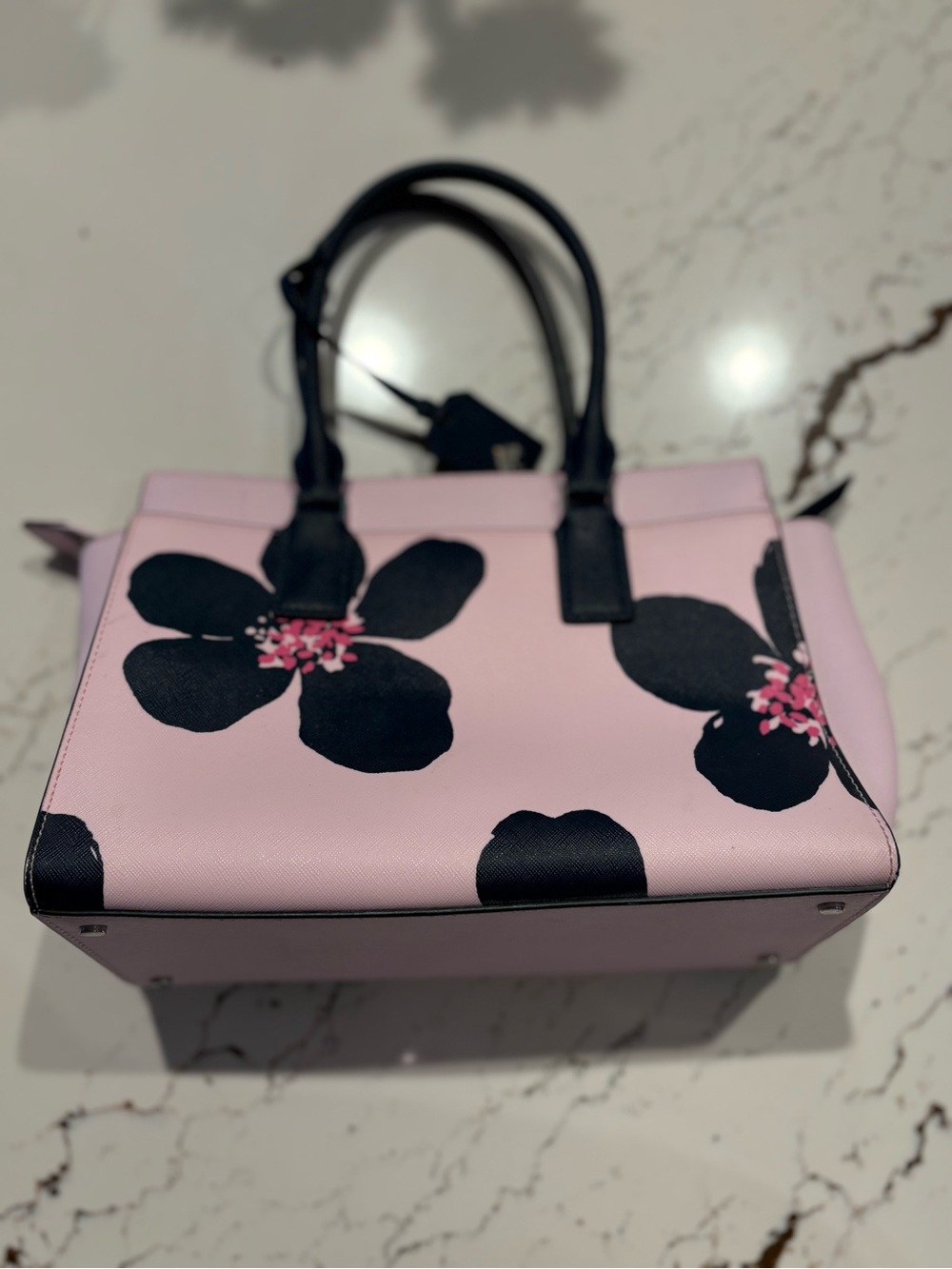 KATE SPADE PINK FLORAL SATCHEL - Picture 3 of 6